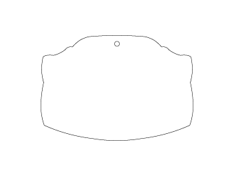 Car air freshener car silhouette customized, dimensions: H: 78.022mm, L: 53.762mm.