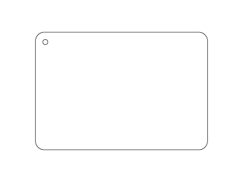 Car air freshener rectangular shape customized, dimensions: H: 85.0mm, L: 58.0mm.