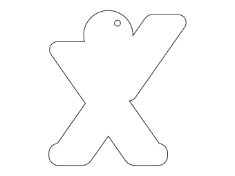 Car air freshener company logo shape customized, dimensions: H: 70.0mm, L: 79.19mm.