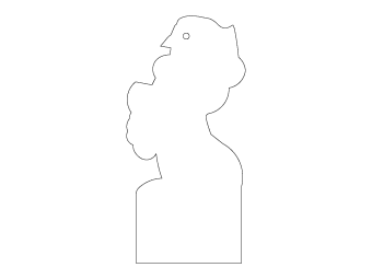 Car air freshener company logo shape customized, dimensions: H: 48.097mm, L: 100.0mm.