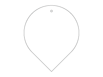 Car air freshener drop shape customized, dimensions: H: 74.0mm, L: 89.0mm.