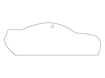 Car air freshener car silhouette customized, dimensions: H: 110.076mm, L: 37.54mm.