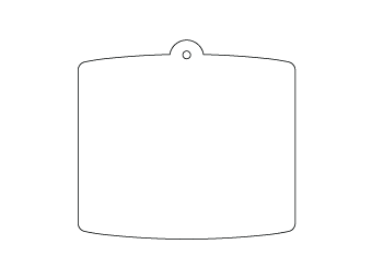 Car air freshener square shape customized, dimensions H: 70.0mm, L: 64.156mm.