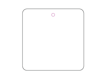 Car air freshener square shape customized, dimensions H: 70.0mm, L: 70.0mm.