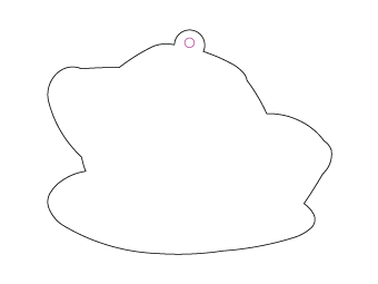 Car air freshener car silhouette customized, dimensions: H: 90.091mm, L: 71.027mm.