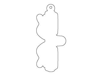 Car air freshener company logo shape customized, dimensions: H: 52.925mm, L: 121.94mm.