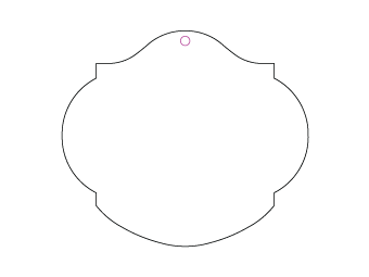 Car air freshener company logo shape customized, dimensions: H: 80.013mm, L: 70.004mm.