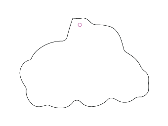 Car air freshener car silhouette customized, dimensions: H: 92.006mm, L: 64.199mm.