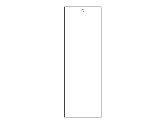 Car air freshener rectangular shape customized, dimensions: H: 37.748mm, L: 111.996mm.