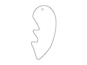 Car air freshener heart shape customized, dimensions: H: 34.088mm, L: 74.394mm.